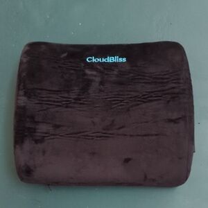 CloudBliss Black Lumbar Support Pillow NWOT